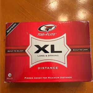 New 12 Top Flite White Golf Balls XL Long & Strong Straight Distance